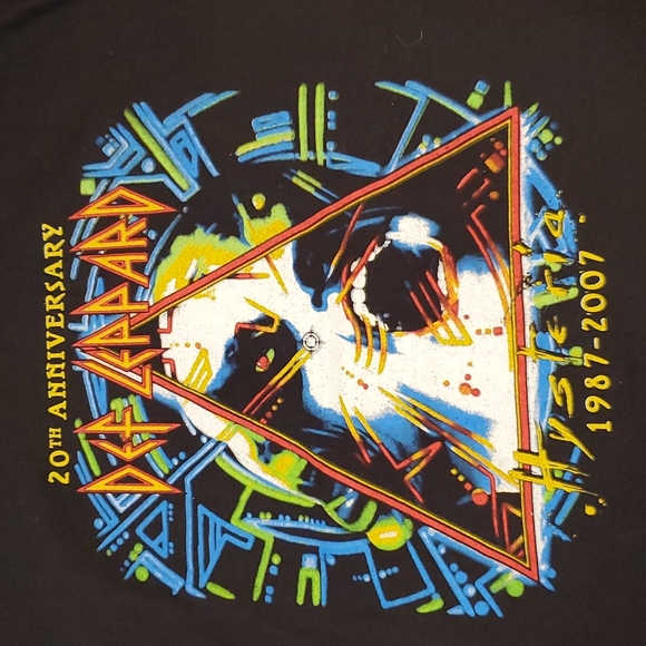 DEF LEPPARD 20th Anniversary tour concert tee XL REO Foreigner 1987 2007 ltd. ed - Picture 2 of 6